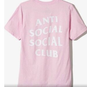 Anti social social club pink tshirt